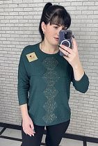 Свитер Levisha 25206 d.green - делук
