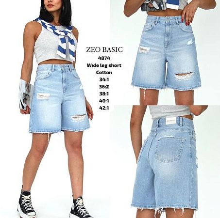 Шорты Jeans Style 4874 l.blue - делук