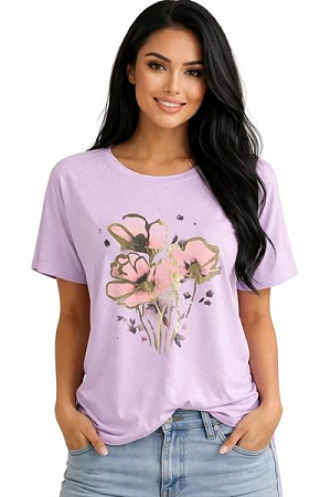 Футболка Levisha 25031 lilac - делук