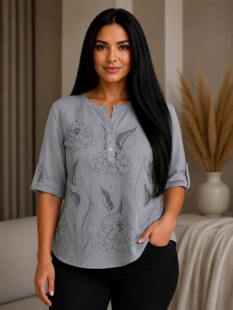 Блузка Elena&Vika 26043 grey - делук