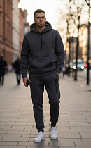 Костюм Спорт Delviago DL525 d.grey - делук