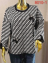 Свитер Lida 8010-1 white-black - делук