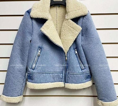Дубленка Yafeier 801 l.blue - делук