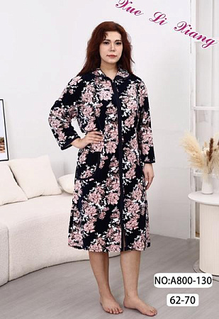 Халат Anion A800-130 black-pink - делук