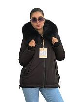 Пуховик Yafeier 868 black песец - делук