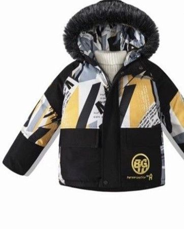 Куртка Gold Kids 2162 black-yellow - делук