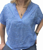 Футболка Elena&Vika 26003 l.blue - делук