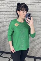 Свитер Levisha 25206 green - делук