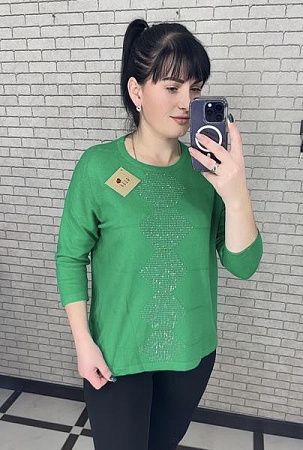 Свитер Levisha 25206 green - делук