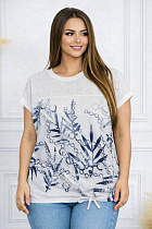 Футболка Elena&Vika 26012 white - делук