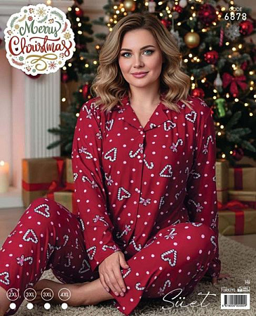 Пижама Estima 6878 red - делук