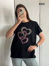 Футболка Fsn 6551 black - делук