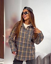 Рубашка Lelis 1086 d.grey-yellow - делук