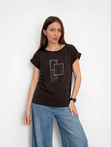 Футболка Fsn 6567 brown - делук