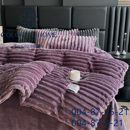 Постіль велюрова Шарпей 4 см 004-87-4-21 purple - делук