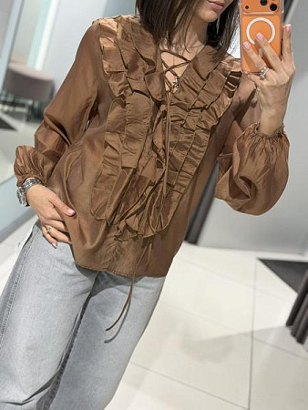 Блузка Comod 2532 brown - делук