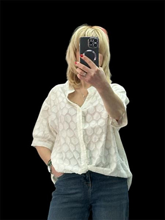 Рубашка Elena&Vika 26119 white - делук