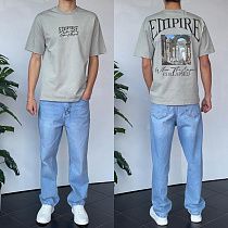 Футболка Three Black 2161 grey - делук