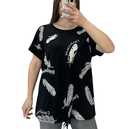 Футболка Elena&Vika 25312 black - делук