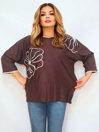 Свитер Romeo Life RL966 brown - делук