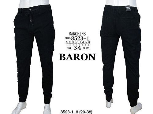 Джоггеры God Baron 8523-1 black - делук