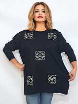 Свитер Romeo Life RL957 black - делук