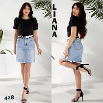 Юбка Liana Denim 428 l.blue - делук