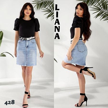 Юбка Liana Denim 428 l.blue - делук