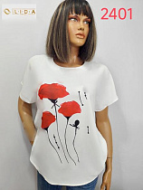 Футболка Lida 2401 white-red - делук