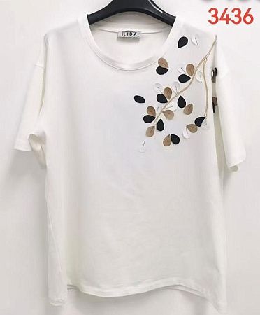 Футболка Lida 3436 white - делук