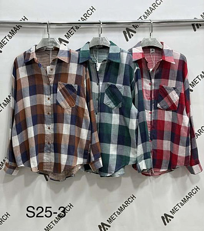 Рубашка Met&March 25-3 brown - делук