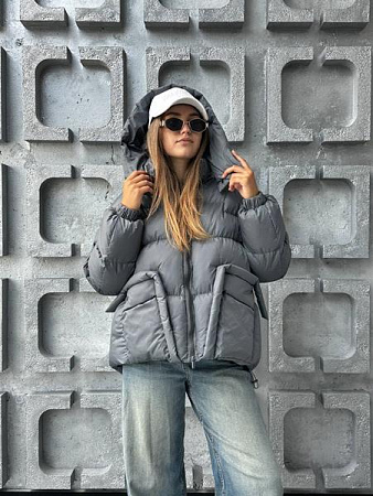 Пуховик Trend 2520 grey - делук