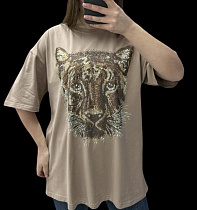 Футболка Elena&Vika 25101 beige - делук