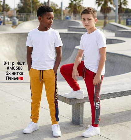 Штаны Спорт Amz M0588 red - делук