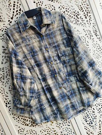 Рубашка Lora LR1251 blue - делук