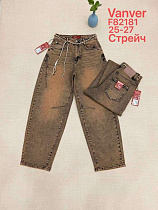 Джинсы Vanver F82181 brown - делук