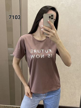Футболка Fsn 7103 l.brown - делук