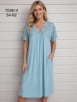 Ночнушка Romeo Life 70381 l.blue - делук