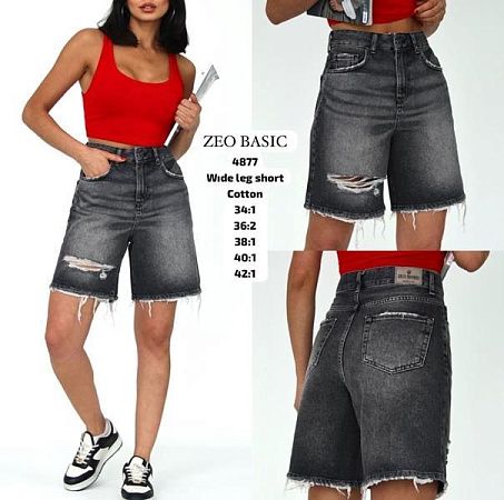 Шорты Jeans Style 4877 black - делук