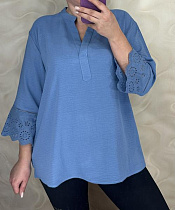 Блузка Levisha 26105 blue - делук