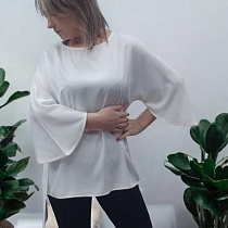 Блузка Nefertiti 1664 white - делук