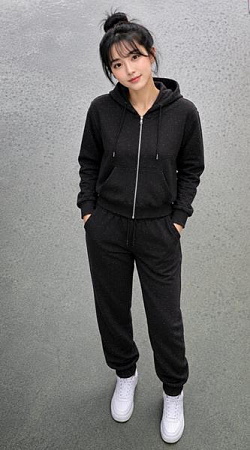Костюм Спорт Tran TR1539 black - делук
