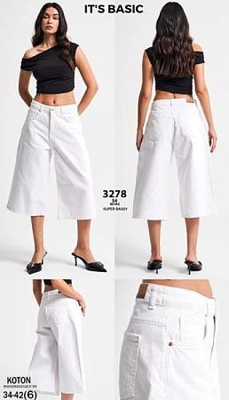 Бриджи Jeans Style 3278 white - делук