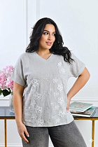 Футболка Levisha 26121 grey - делук