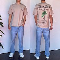 Футболка Three Black 2222 beige - делук