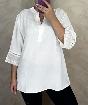 Блузка Levisha 26104 white - делук