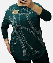 Свитер Elena&Vika 25224 green - делук