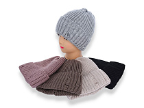 Шапка Angelica KWR001-4 рвана на флісі mix - делук