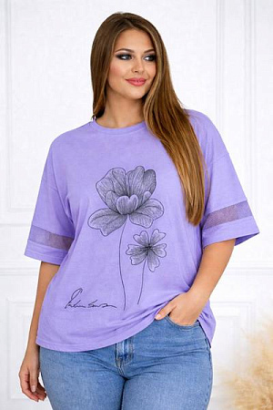 Футболка Elena&Vika 26035 lilac - делук