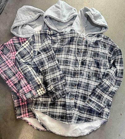 Рубашка Lora LR413 d.grey - делук